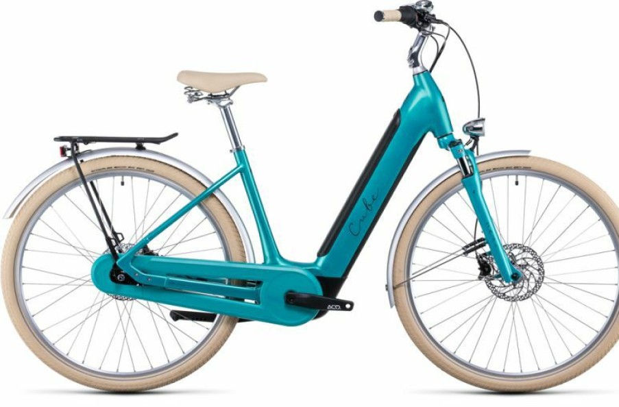 Cube E-Bike Cube Cube Ella Cruise Hybrid 500 Easy Entry Aquamarine N Black Discount