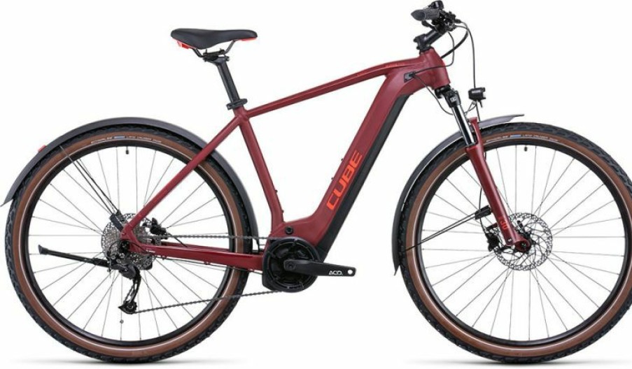 Cube E-Bike Cube Cube Nuride Hybrid Performance 500 Allroad Darkred N Red Online