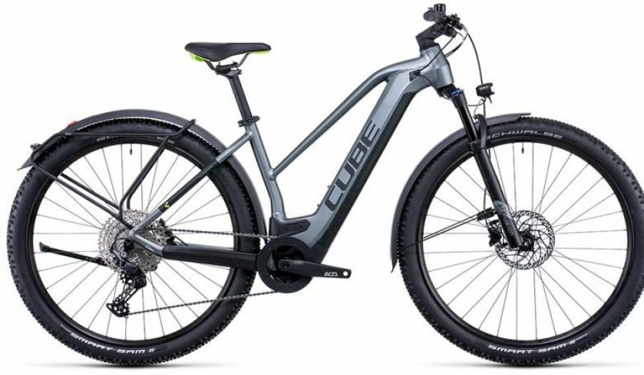 Cube E-Bike Cube Cube Reaction Hybrid Pro 625 Allroad Lady Flashgrey N Green Discount