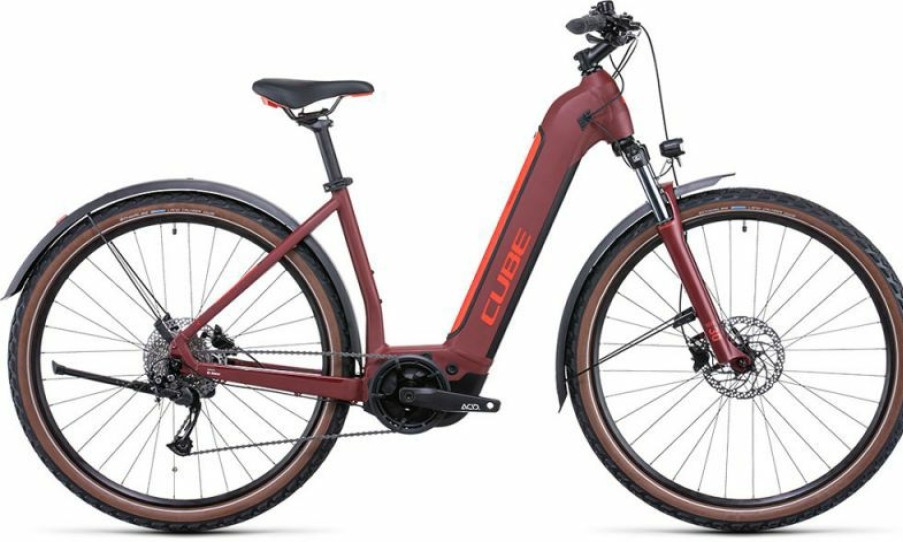 Cube E-Bike Cube Cube Nuride Hybrid Performance 500 Allroad Easy Entry Darkred N Red Sale