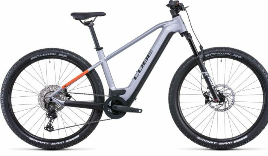 Cube E-Bike Cube Cube Reaction Hybrid Sl 750 29 Polarsilver N Orange Outlet