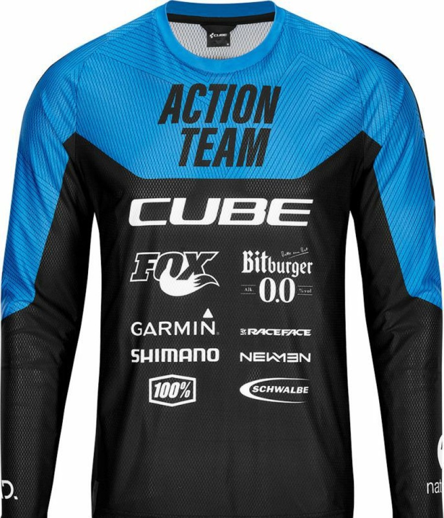 Cube Clothing Cube Cube Vertex X Actionteam Round Neck Mtb Long Sleeve Jersey Sale