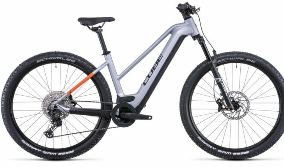 Cube E-Bike Cube Cube Reaction Hybrid Sl 750 29 Lady Polarsilver N Orange Sale