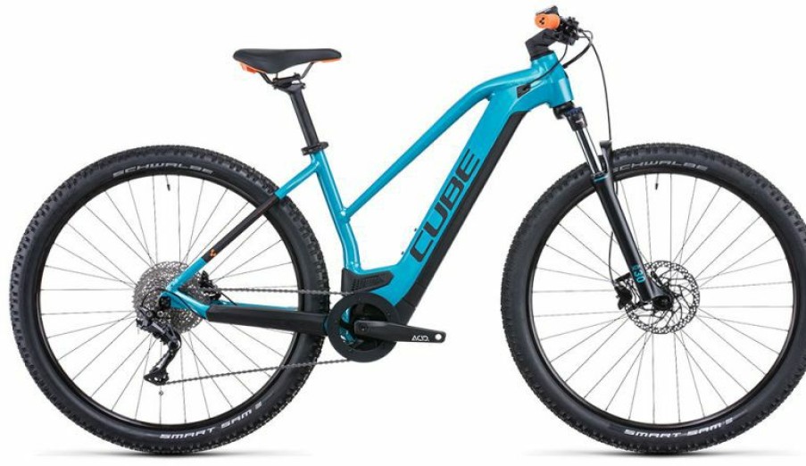 Cube E-Bike Cube Cube Reaction Hybrid One 625 Lady Aquamarine N Orange Outlet