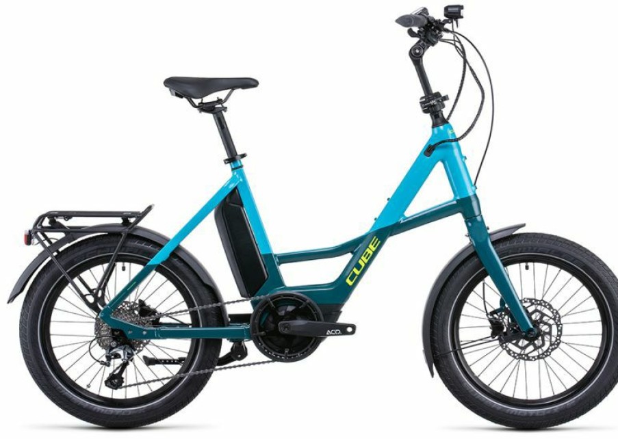 Cube E-Bike Cube Cube Compact Sport Hybrid 500 Blue N Lime Sale