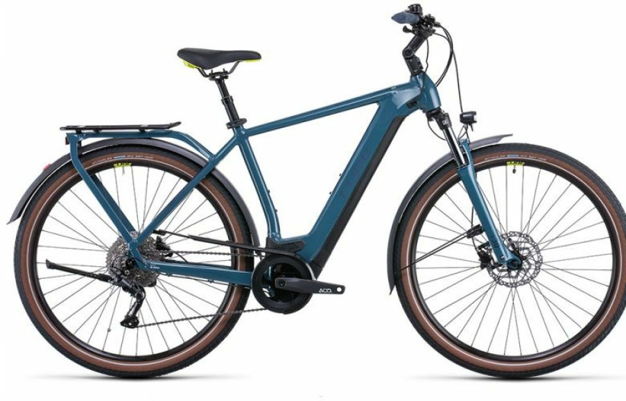 Cube E-Bike Cube Cube Kathmandu Hybrid One 625 Teal N Lime Outlet