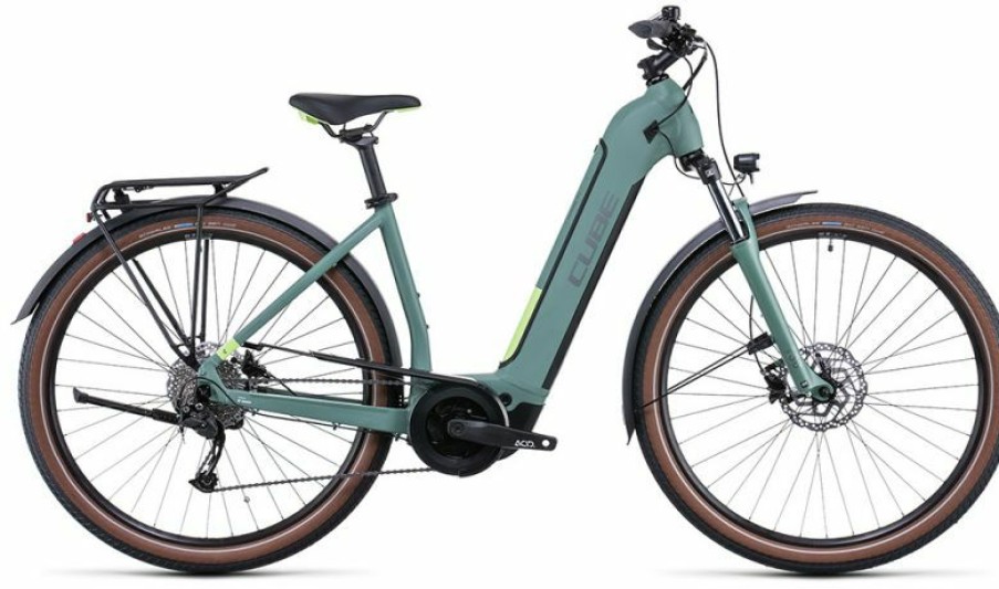 Cube E-Bike Cube Cube Touring Hybrid One 500 Easy Entry Green N Sharpgreen Sale