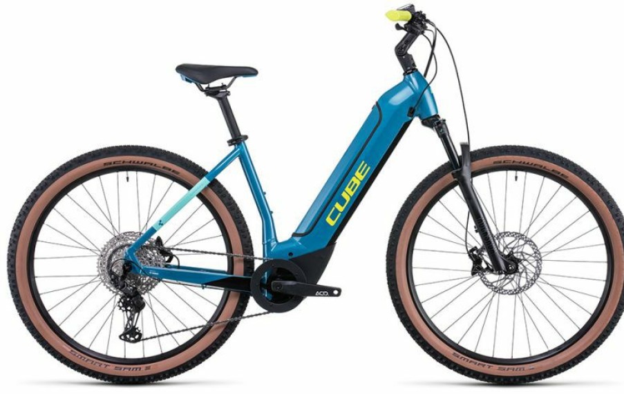 Cube E-Bike Cube Cube Reaction Hybrid Race 625 Easy Entry Blue N Lime Outlet