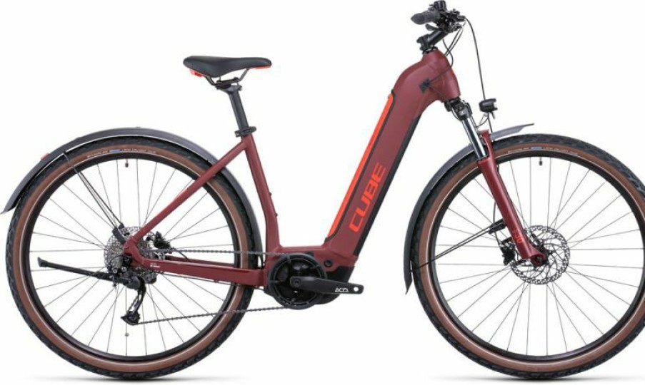 Cube E-Bike Cube Cube Nuride Hybrid Performance 625 Allroad Easy Entry Darkred N Red Sale