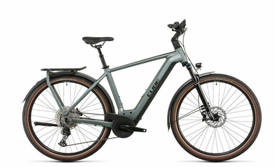 Cube E-Bike Cube Cube Kathmandu Hybrid Exc 750 Silvergreen N Black Sale