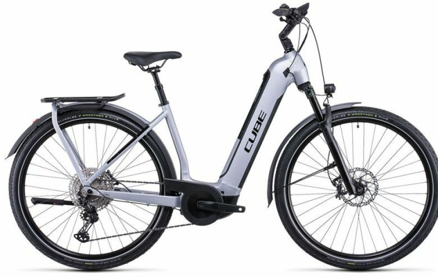 Cube E-Bike Cube Cube Kathmandu Hybrid Sl 750 Easy Entry Polarsilver N Black Sale