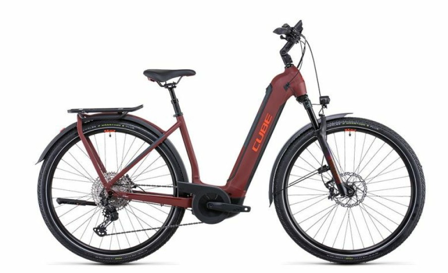 Cube E-Bike Cube Cube Kathmandu Hybrid Sl 750 Easy Entry Darkred N Red Sale