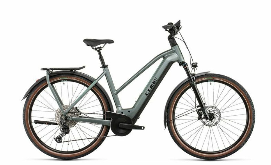 Cube E-Bike Cube Cube Kathmandu Hybrid Exc 750 Lady Silvergreen N Black Online