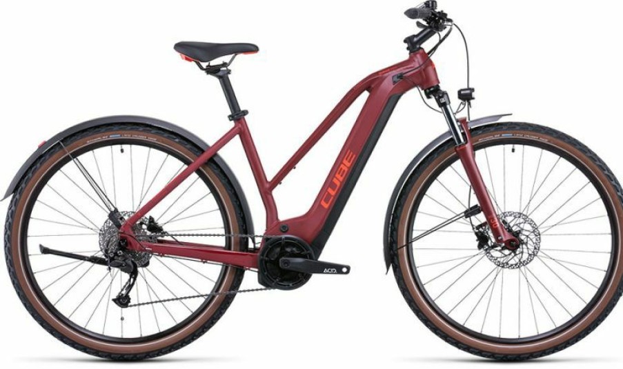 Cube E-Bike Cube Cube Nuride Hybrid Performance 500 Allroad Lady Darkred N Red Sale