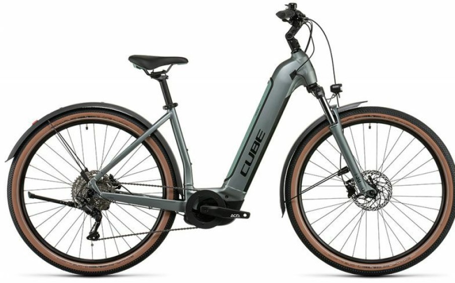 Cube E-Bike Cube Cube Nuride Hybrid Pro 625 Allroad Easy Entry Silvergreen N Black Sale