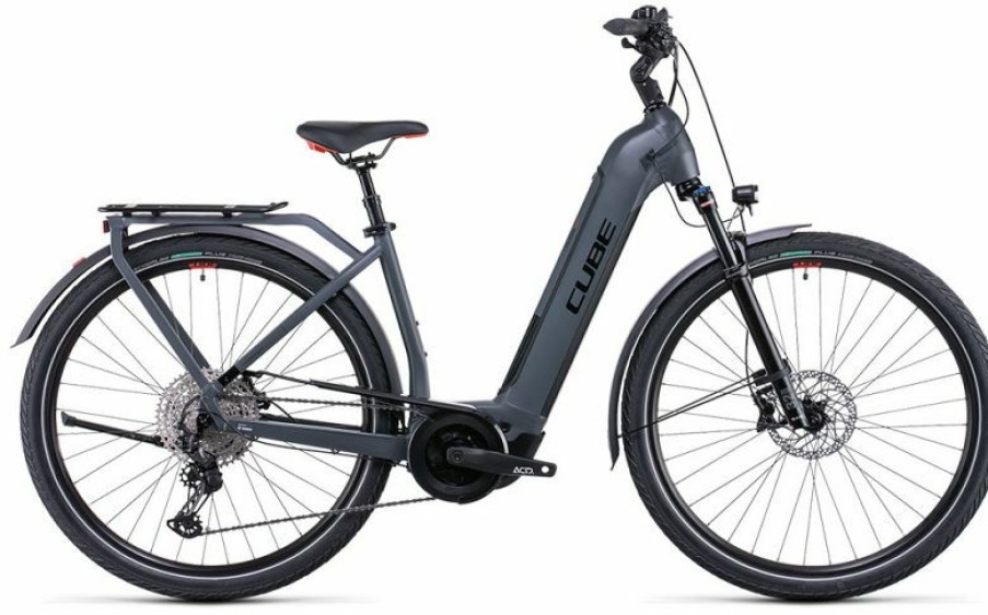 Cube E-Bike Cube Cube Touring Hybrid Exc 625 Easy Entry Grey N Red Online