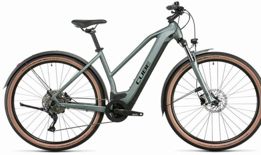 Cube E-Bike Cube Cube Nuride Hybrid Pro 625 Allroad Lady Silvergreen N Black Outlet