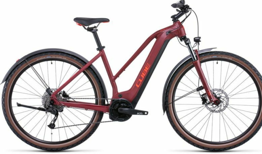 Cube E-Bike Cube Cube Nuride Hybrid Performance 625 Allroad Lady Darkred N Red Discount